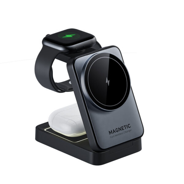Folding Magnetic Three-in-one Wireless Charger 15W Fast Charge Multifunction Bracket - Image 7