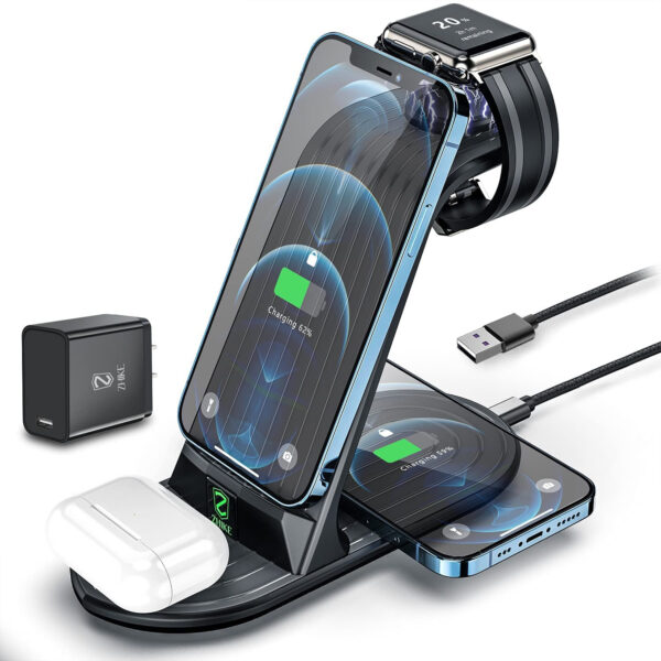 Compatible with Apple, Four-in-one Wireless Charger Mobile Phone IWatch Headset - Image 5