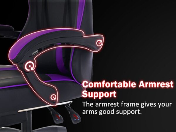 Ergonomic Gaming Chair For Adults, Adjustable Lumbar Backrest Office Chair - Image 3