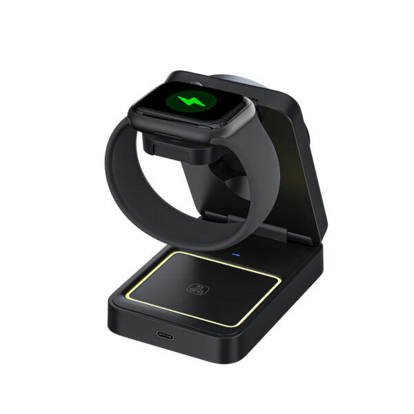 Folding Magnetic Three-in-one Wireless Charger 15W Fast Charge Multifunction Bracket - Image 4