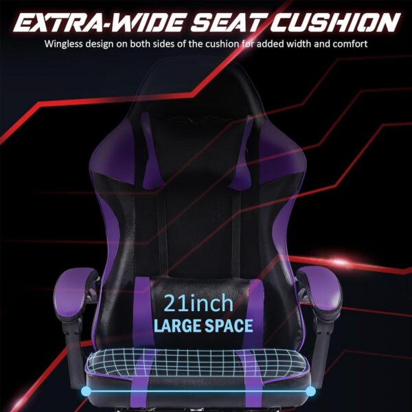 Ergonomic Gaming Chair For Adults, Adjustable Lumbar Backrest Office Chair - Image 7
