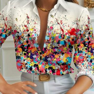 Women's Spring Summer Long Sleeve Casual Shirt