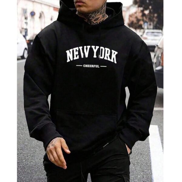 Men's Casual American-style Retro Loose Hooded Sweater - Image 8