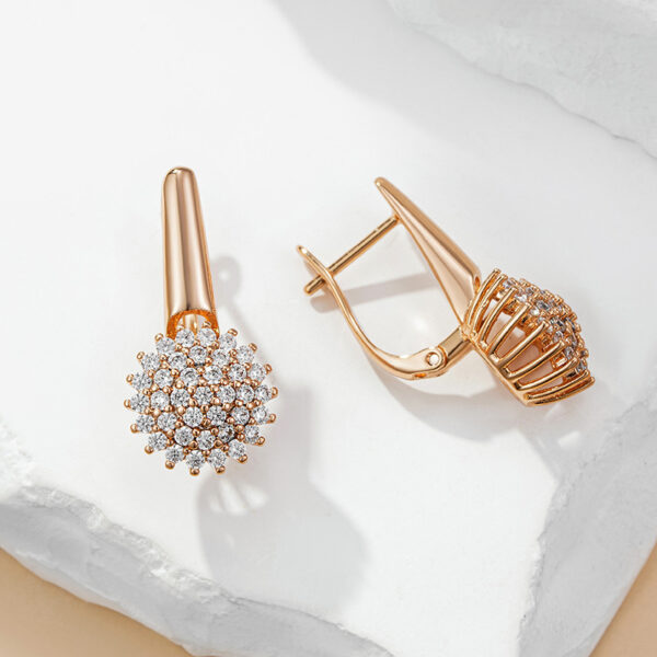 Women's Fashion Micro Zircon-inlaid Pendant Earrings - Image 4