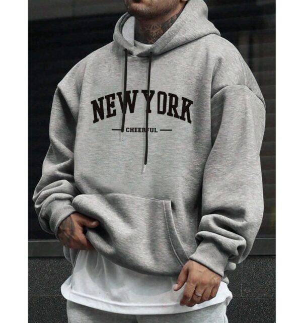 Men's Casual American-style Retro Loose Hooded Sweater - Image 6