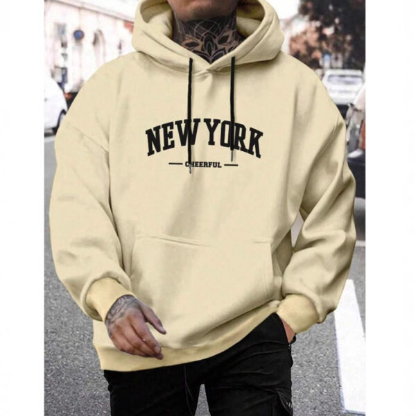 Men's Casual American-style Retro Loose Hooded Sweater - Image 9