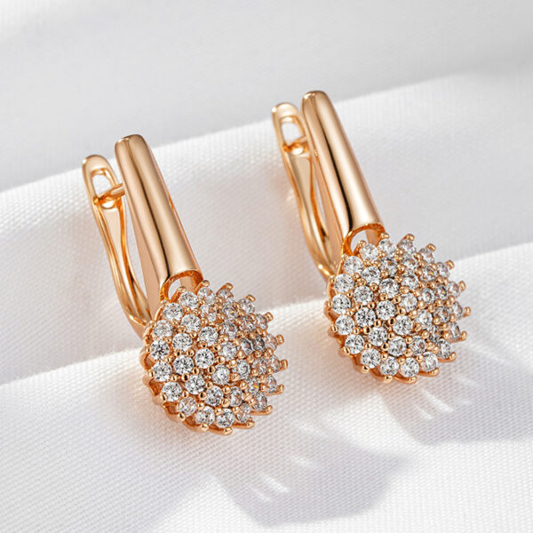 Women's Fashion Micro Zircon-inlaid Pendant Earrings