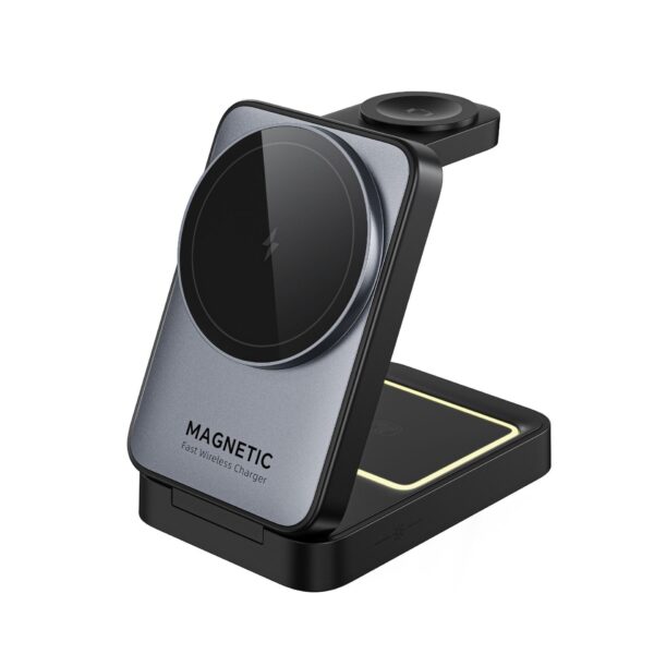 Folding Magnetic Three-in-one Wireless Charger 15W Fast Charge Multifunction Bracket - Image 8
