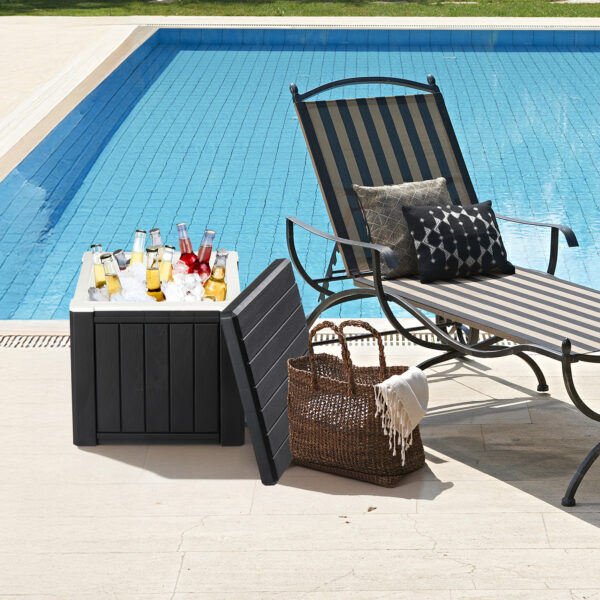 10 Gallon Cooler Side Table, Multi-purpose Ice Cooler Outdoor Cocktail Side Table For Camping, Picnic, Beach, Pool, Party - Image 6