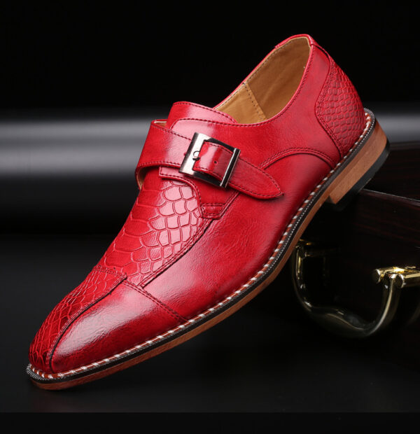 Spring Low-heel Belt Buckle Business Single Shoes Men - Image 4
