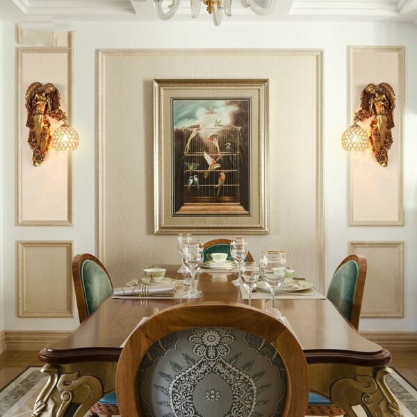 European Style Angel Wall Lamp Led Living Room Background Wall - Image 3