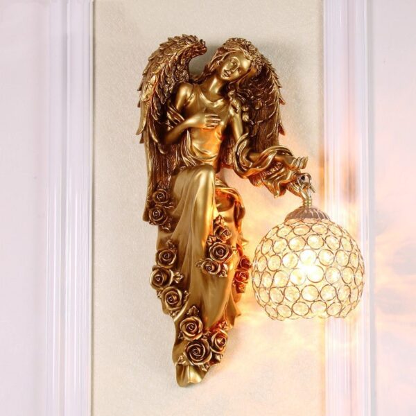 European Style Angel Wall Lamp Led Living Room Background Wall - Image 4
