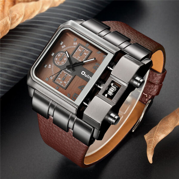Quartz Watch Men's Watch Wholesale OULM Casual Belt Men's Watch - Image 3