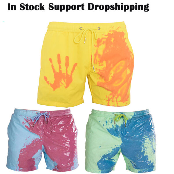 Magical Change Color Beach Shorts Summer Men Swimming Trunks Swimwear Swimsuit Quick Dry bathing shorts Beach Pant - Image 3