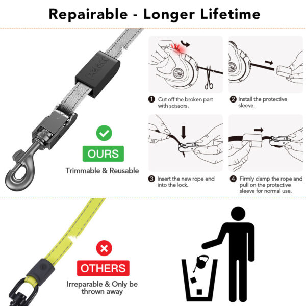 Retractable Reflective Dog Walking Tractor For Pet Products - Image 4