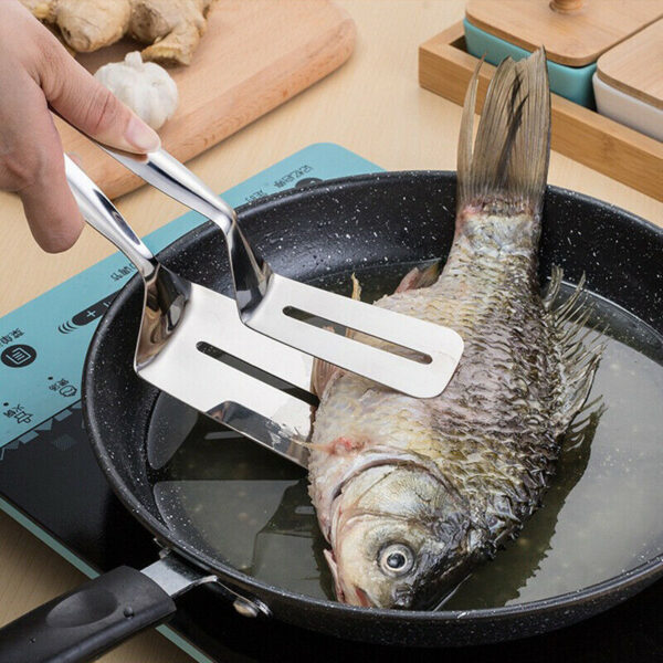 Stainless Steel Steak Clamp Food Bread Meat BBQ Clip Tongs Kitchen Cooking Tool - Image 5