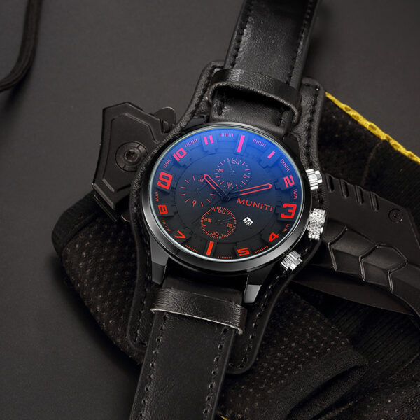 Men's Business Watch Quartz Watch Men's Belt Watch Waterproof Sports Watch - Image 4