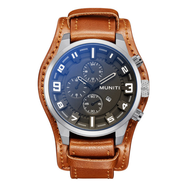 Men's Business Watch Quartz Watch Men's Belt Watch Waterproof Sports Watch - Image 6