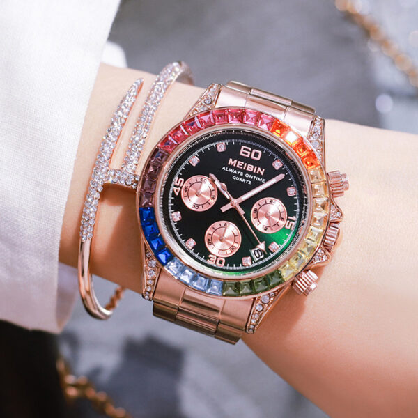 Ins Style Rainbow Circle Fashion Watch Sports Style Ladies Watch - Image 3