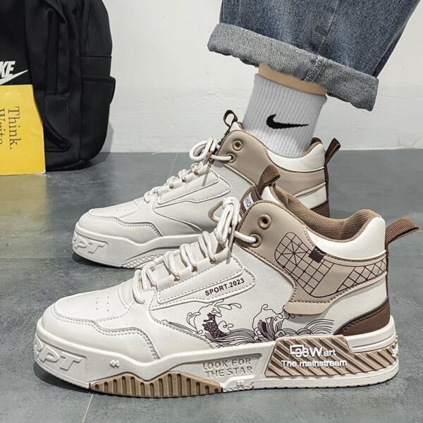 Men's Shoes Increased Easy Wear Borad Shoe Summer Casual Sports High-top Trendy Shoes - Image 4