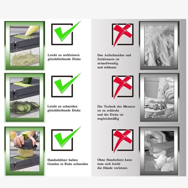 15 Multi Slicer Set Vegetable Slicer Kitchen Grater Vegetable Slicer Inserts Pus Separator - Image 4