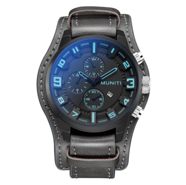 Men's Business Watch Quartz Watch Men's Belt Watch Waterproof Sports Watch - Image 2