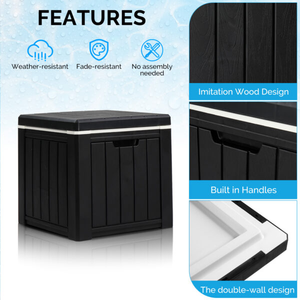 10 Gallon Cooler Side Table, Multi-purpose Ice Cooler Outdoor Cocktail Side Table For Camping, Picnic, Beach, Pool, Party - Image 3