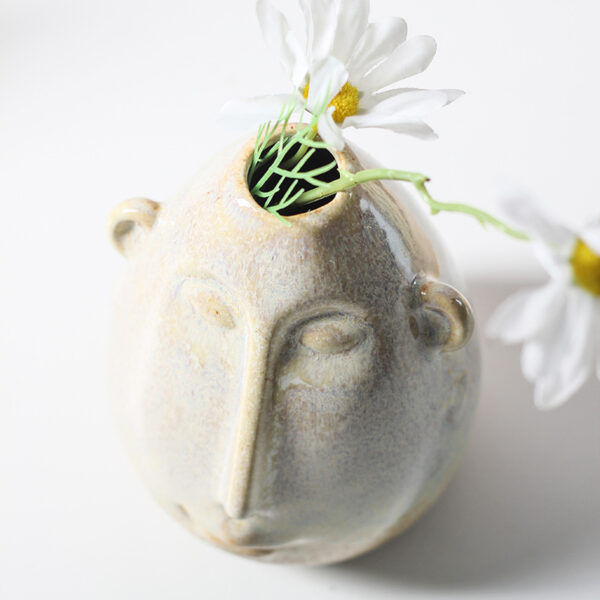 Modern Light Luxury Ceramic Vase Ornaments Retro Face - Image 2