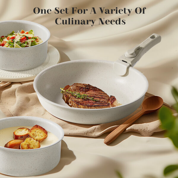 12 POTS And Pans Set, Non-stick Kitchen Cookware Set - Image 3