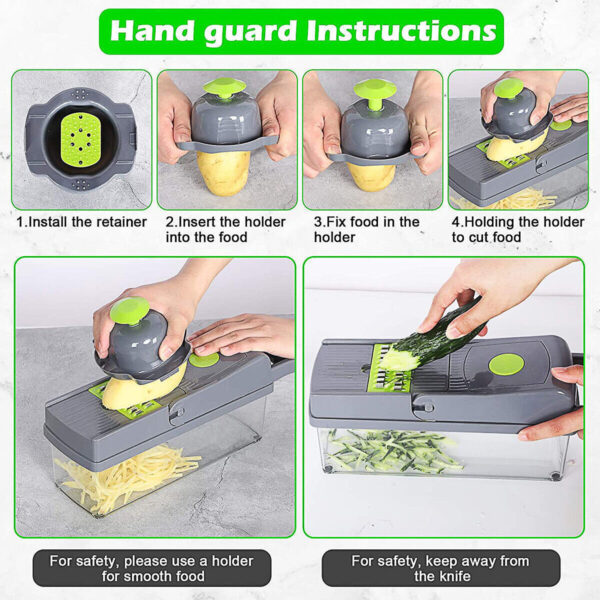 15 Multi Slicer Set Vegetable Slicer Kitchen Grater Vegetable Slicer Inserts Pus Separator - Image 6