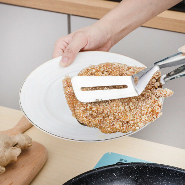 Stainless Steel Steak Clamp Food Bread Meat BBQ Clip Tongs Kitchen Cooking Tool - Image 7