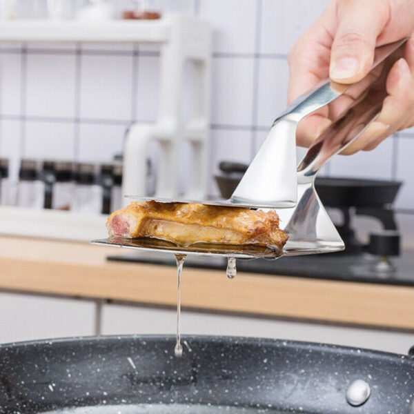 Stainless Steel Steak Clamp Food Bread Meat BBQ Clip Tongs Kitchen Cooking Tool - Image 2