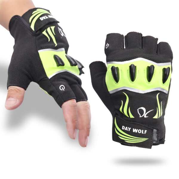 Men's And Women's Outdoor Sports Cycling Luminous Gloves - Image 3