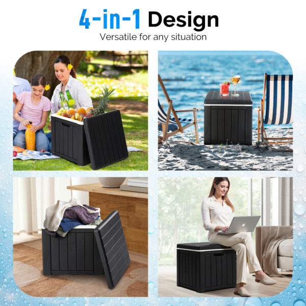10 Gallon Cooler Side Table, Multi-purpose Ice Cooler Outdoor Cocktail Side Table For Camping, Picnic, Beach, Pool, Party - Image 7