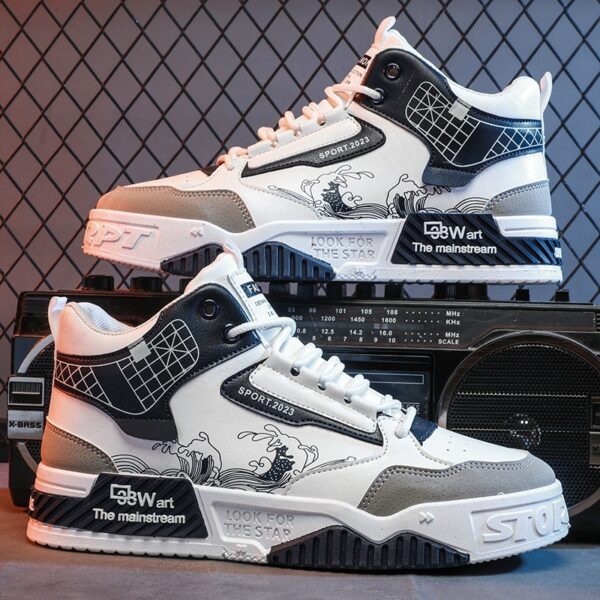 Men's Shoes Increased Easy Wear Borad Shoe Summer Casual Sports High-top Trendy Shoes - Image 6