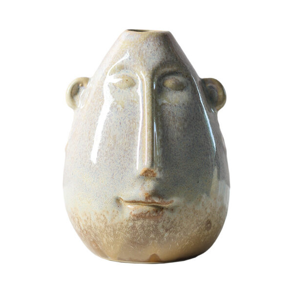 Modern Light Luxury Ceramic Vase Ornaments Retro Face - Image 5