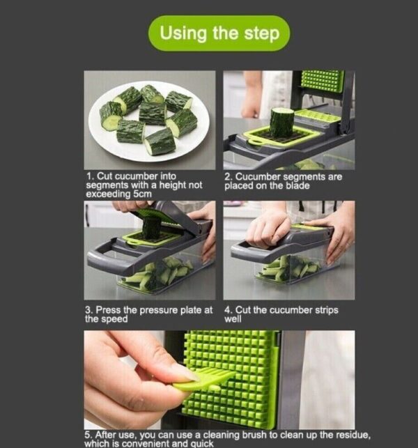 15 Multi Slicer Set Vegetable Slicer Kitchen Grater Vegetable Slicer Inserts Pus Separator - Image 7