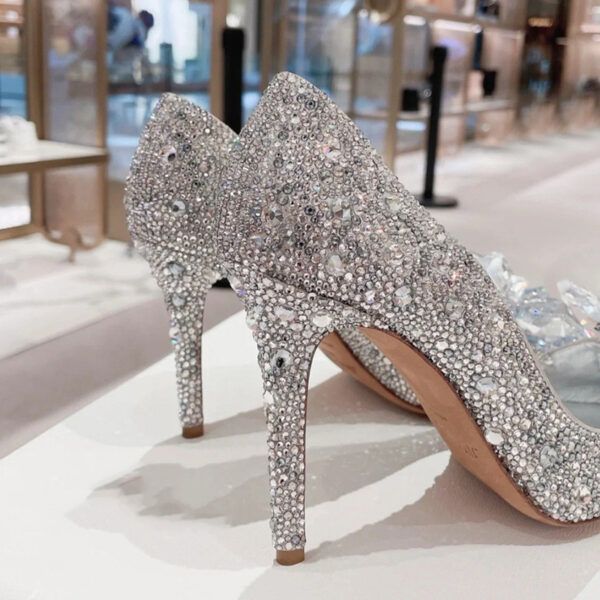 New Women's Wedding Dress French Crystal Shoes - Image 4