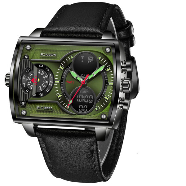 Quartz Electronic Dual Display Multi-function Square - Image 4
