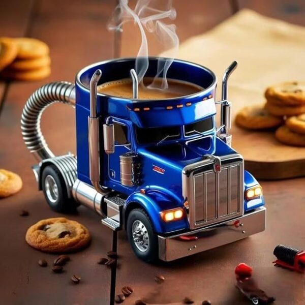 Durable Truck Coffee Mug Semi Truck Handcrafted Coffee Cup Semi-trailer Shaped Semi-Truck Coffee Mugs For Family - Image 7