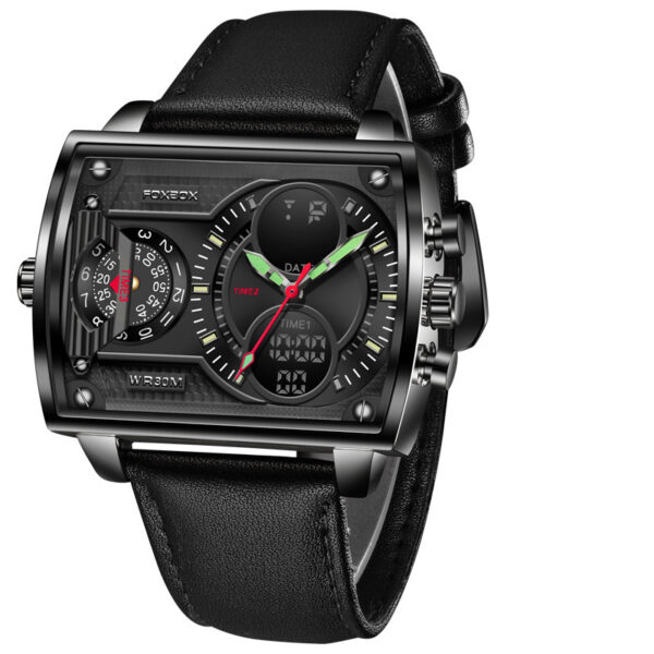 Quartz Electronic Dual Display Multi-function Square - Image 2
