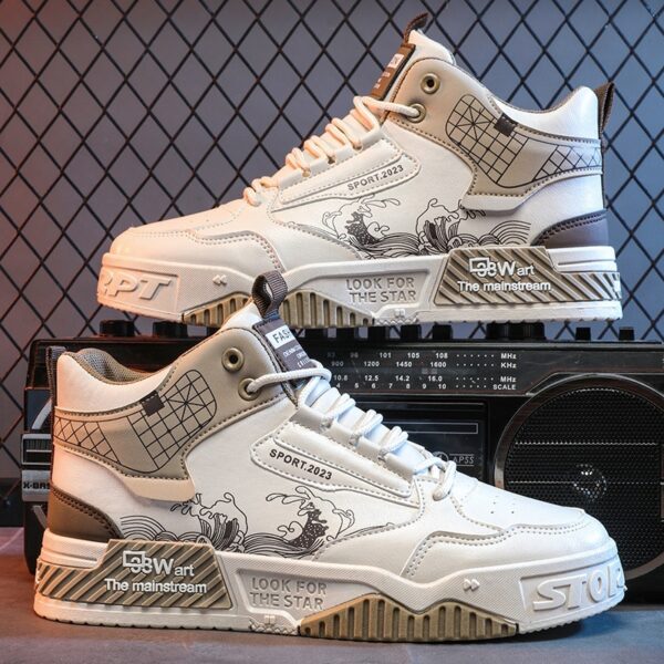 Men's Shoes Increased Easy Wear Borad Shoe Summer Casual Sports High-top Trendy Shoes - Image 10