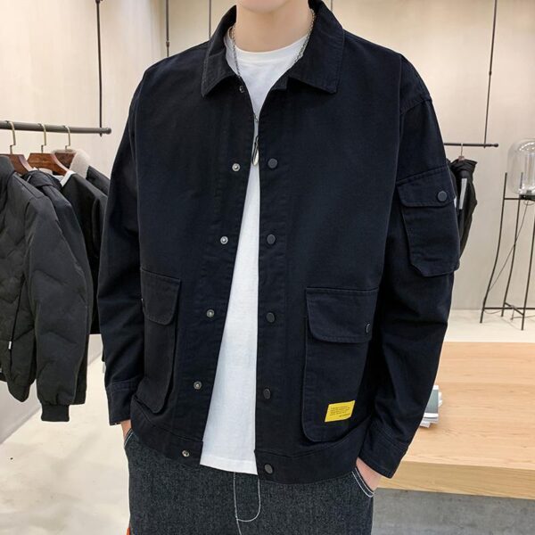 Men's Casual Clothes Autumn Coat Men Autumn Korean Trend Tooling Jacket Men - Image 2