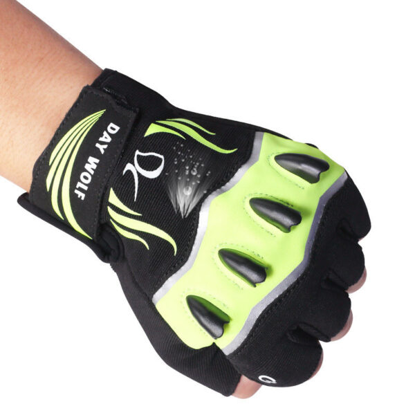 Men's And Women's Outdoor Sports Cycling Luminous Gloves - Image 4