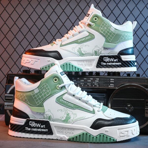 Men's Shoes Increased Easy Wear Borad Shoe Summer Casual Sports High-top Trendy Shoes - Image 9