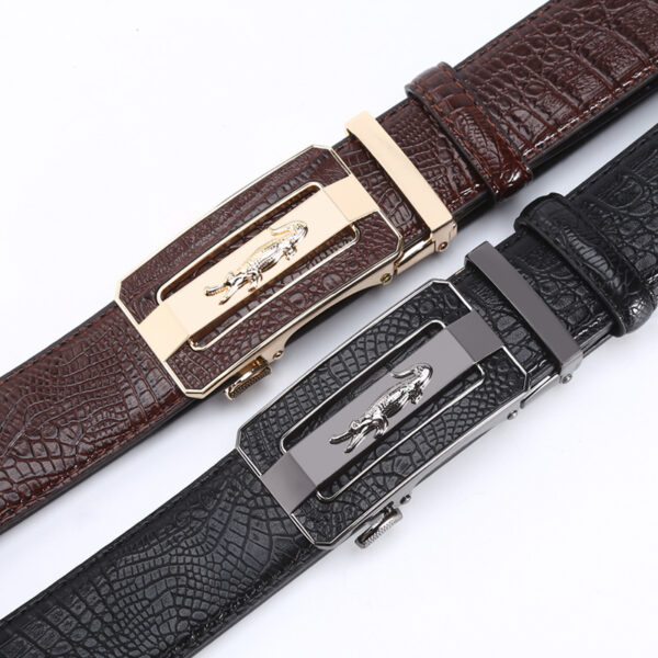 Men's Crocodile Belt Alloy Comfort Click Belt - Image 10
