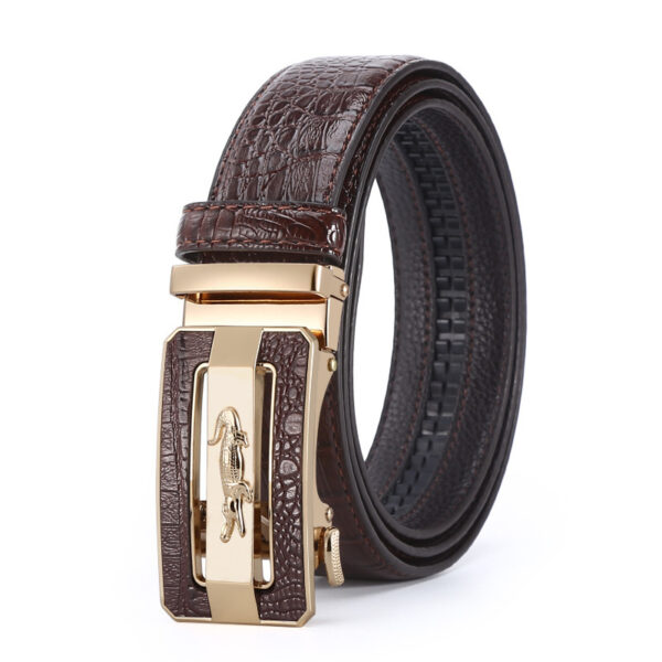Men's Crocodile Belt Alloy Comfort Click Belt - Image 4